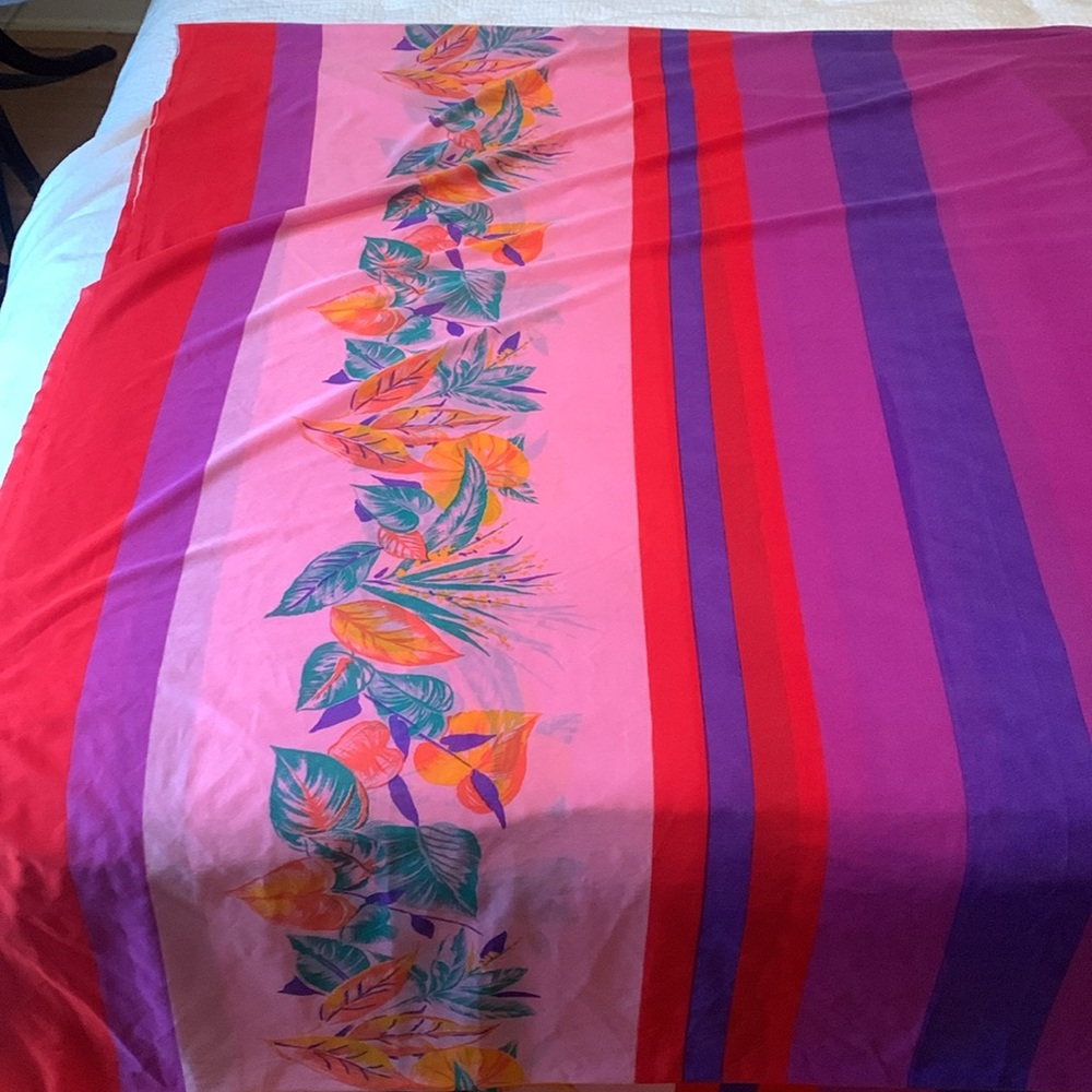 Vintage Hawaiian sheer dress fabric 2.5+ yards brand new!
